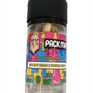 Gummy Bear x Bubble Gum Pack Man THCA Dimond Shorties Pre-Rolls 7ct 3.5G
